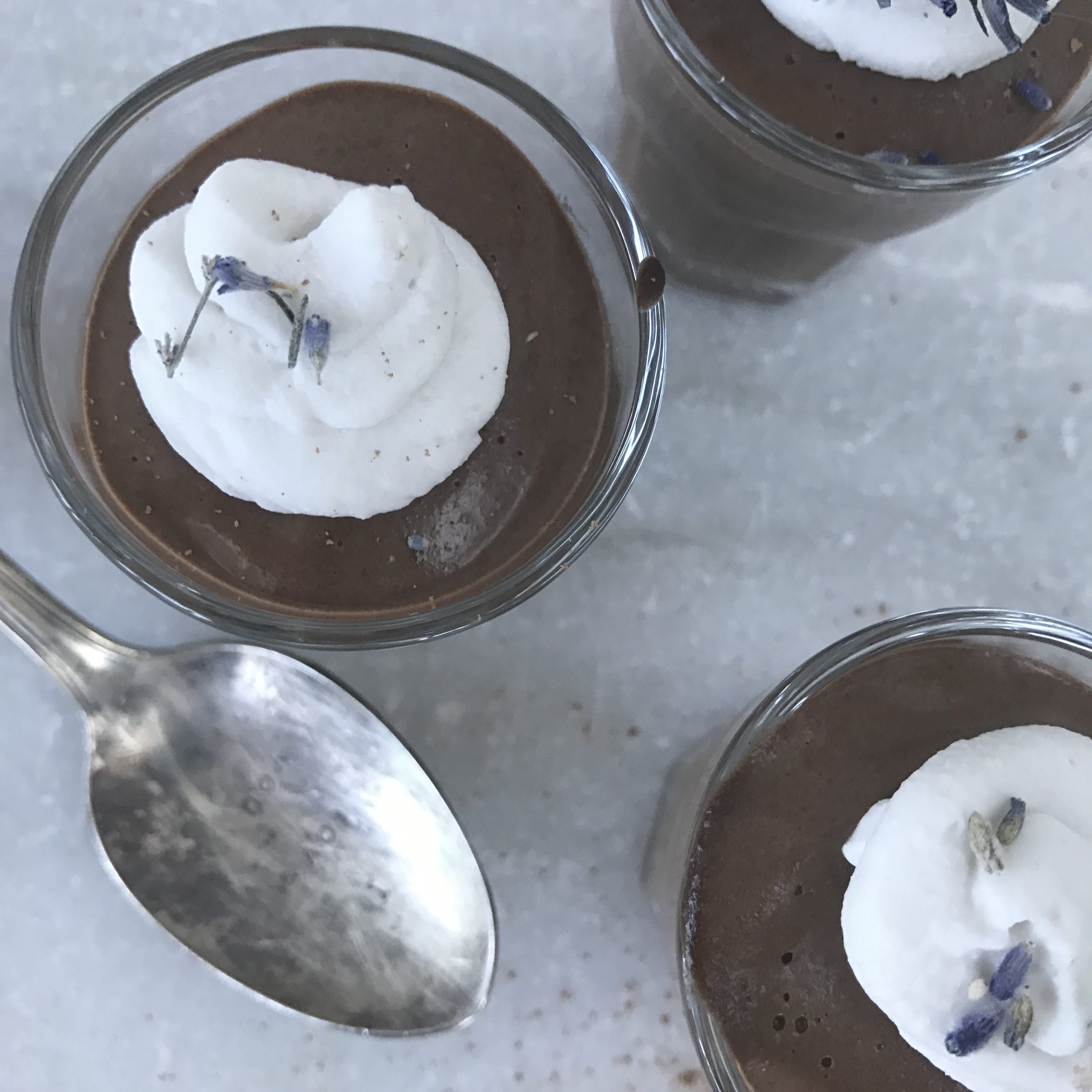 Lavender Salted Chocolate Pudding